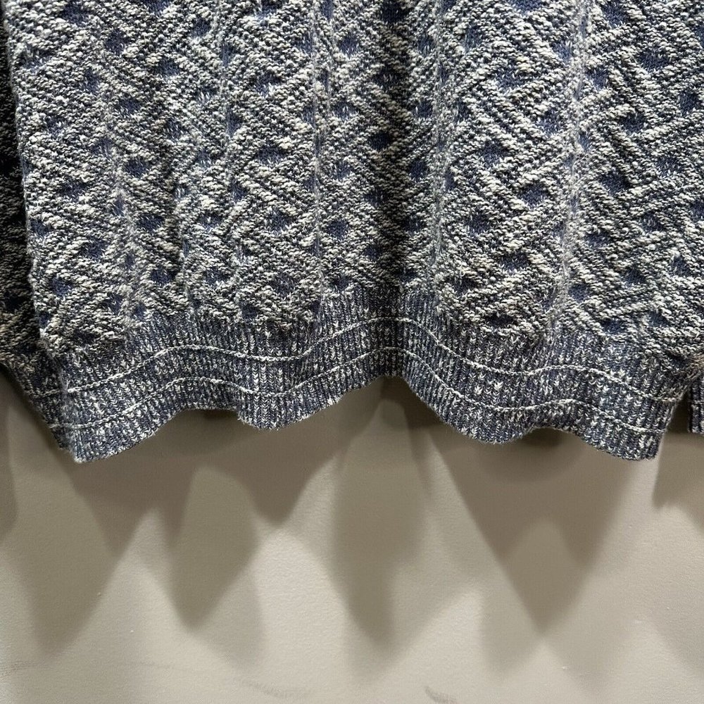 VTG SHENANDOAH Mens XXL Blue Gray Lattice Knit Cotton Blend Crew Neck Sweater US - Picture 6 of 12